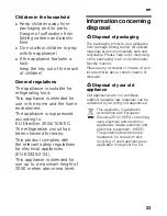 Preview for 23 page of Siemens KI27F Series Instructions For Use Manual