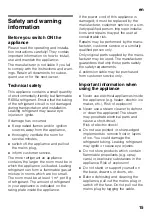 Preview for 15 page of Siemens KU15RA65 User Manual