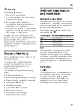 Preview for 17 page of Siemens KU15RA65 User Manual