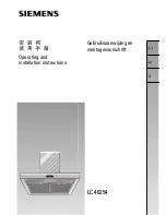 Предварительный просмотр 1 страницы Siemens LC 46254 Operating And Installation Instructions