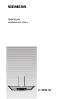 Preview for 1 page of Siemens LC 89950 GB Operating And Installation Instructions