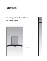 Siemens LC38S953 Series Operating And Installation Manual preview