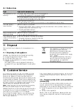 Preview for 11 page of Siemens LC97FLR61S User Manual And Installation Instructions