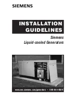 Siemens Liquid-cooled Generators Installation Manuallines preview