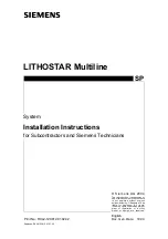 Siemens LITHOSTAR Multiline Installation Instructions Manual предпросмотр