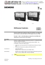 Предварительный просмотр 1 страницы Siemens LOA2 Series Manual