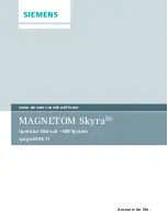 Siemens MAGNETOM Skyra fit Operator'S Manual preview