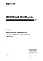 Siemens MAMMOMAT 3000 Modular Modification Instructions preview