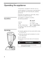 Preview for 6 page of Siemens MB 11000 UC Use And Care Manual