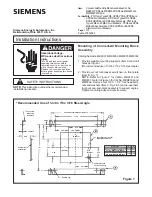 Siemens MB9301 Installation Instructions preview