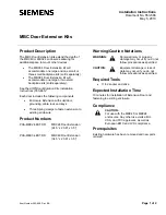 Siemens MBC Series Installation Instructions preview