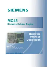 Preview for 1 page of Siemens MC45 Manual