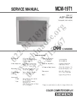 Siemens MCM-19T1 Service Manual preview