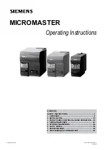 Siemens Micromaster 15-8DB50 Operating Instructions Manual preview