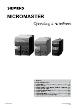 Preview for 1 page of Siemens Micromaster 15-8DB50 Operating Instructions Manual