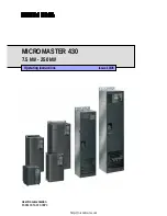 Siemens MICROMASTER 430 Operating Instructions Manual preview