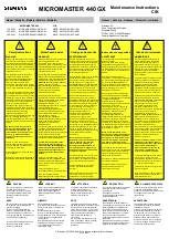 Siemens MICROMASTER 440 GX Maintenance Instructions preview