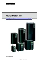 Siemens MICROMASTER 440 Series Operating Instructions Manual preview