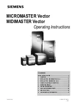 Siemens MICROMASTER Vector Operating Instructions Manual предпросмотр