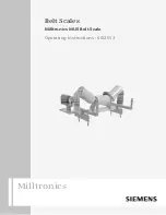 Siemens Milltronics MUS Operating Instructions Manual preview