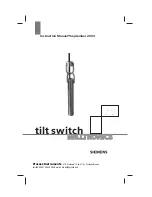 Siemens Milltronics Tilt Switch Instruction Manual предпросмотр