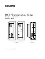 Siemens MJ-X Series Installation Manual предпросмотр