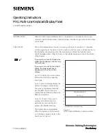 Preview for 1 page of Siemens MKB-1 Operating Instructions Manual