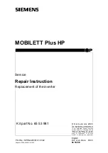 Preview for 1 page of Siemens MOBILETT Plus HP Service Manual