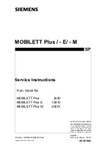 Siemens MOBILETT Plus Service Instructions Manual предпросмотр