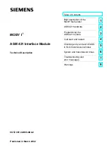 Siemens MOBY I ASM 421 Technical Description предпросмотр