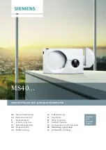 Siemens MS40 Series Instruction Manual preview