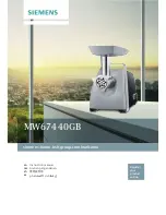 Preview for 1 page of Siemens MW67440GB Instruction Manual