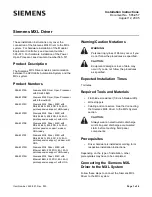 Siemens MXL Installation Instructions preview