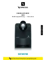 Siemens Nespresso ESSENZA AUTOMATIC SN30 Instructions Manual предпросмотр