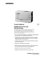 Preview for 1 page of Siemens NK8225 Product Data Sheet