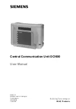 Preview for 1 page of Siemens OCI600 User Manual