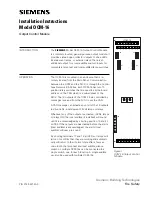 Предварительный просмотр 1 страницы Siemens OCM-16 Installation Instructions