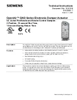 Siemens OpenAir GND Series Technical Instructions preview