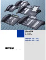 Preview for 1 page of Siemens optiPoint 420 economy Administrator'S Manual