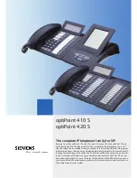 Preview for 1 page of Siemens optiPoint 420 S Specification Sheet