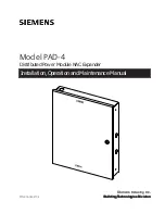 Siemens PAD-4 Installation, Operation And Maintenance Manual preview