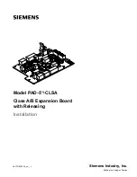 Предварительный просмотр 1 страницы Siemens PAD-5-CLSA Installation Manual