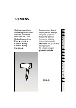 Siemens PH4 D Series Operating Instructions Manual preview