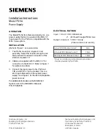 Siemens PS-5A Installation Instructions предпросмотр