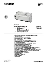 Предварительный просмотр 1 страницы Siemens PXG3 Series Quick Manual