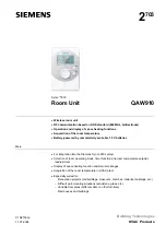 Siemens QAW910 Manual preview