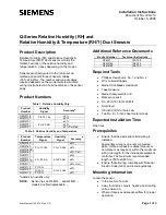 Preview for 1 page of Siemens QFM3100 Installation Instructions Manual