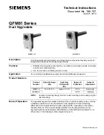 Siemens QFM81 Series Technical Instructions preview