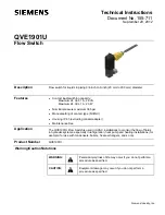 Siemens QVE1901U Technical Instructions preview