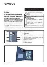 Preview for 1 page of Siemens RAJA+ 3TE7421 Installation, Operation & Maintenance Instructions Manual